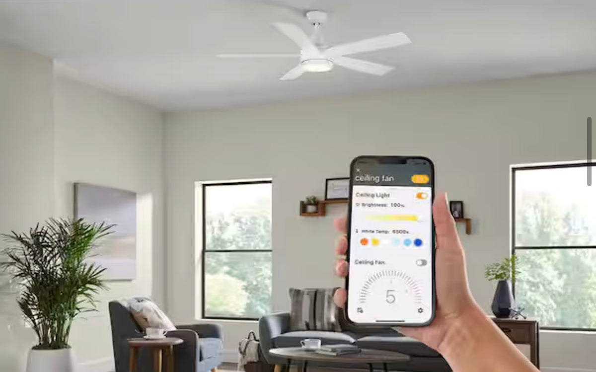 Fanelee 54 in. Smart Ceiling Fan with Light Kit
