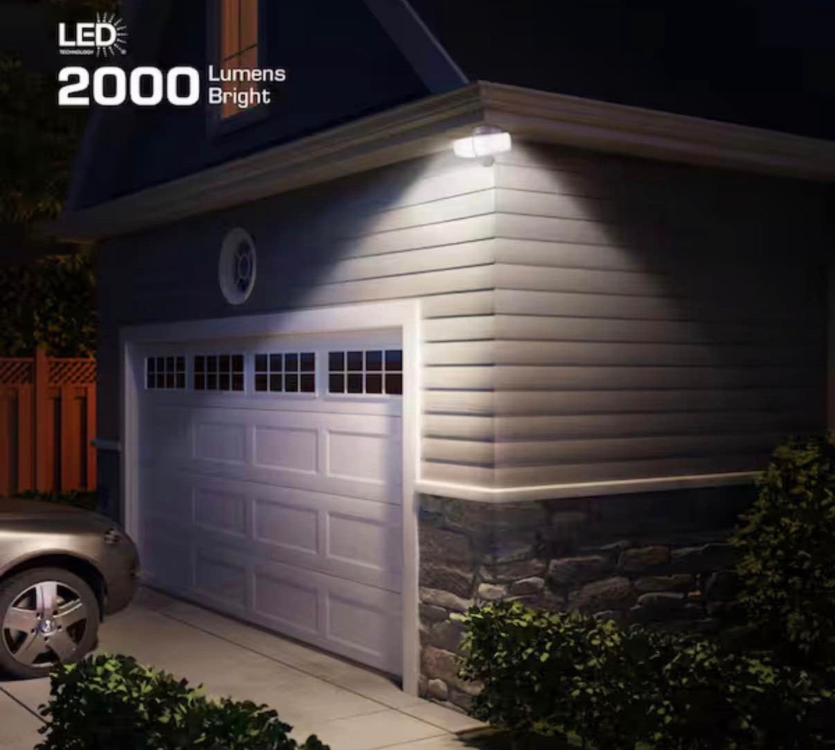 2000 Lumens MaxDetect 240° White Motion Sensor Flood Light