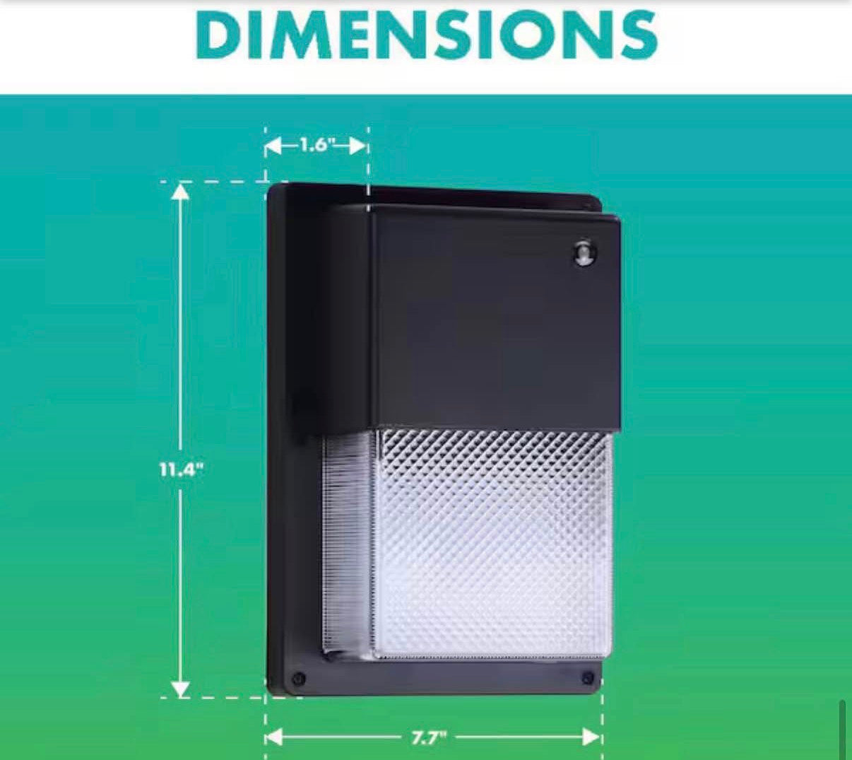 100-Watt Equivalent Integrated LED Black Mini Wall Pack Light