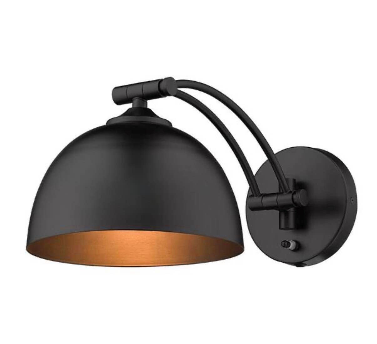 Golden Lighting Rey 8 in. Matte Black Sconce