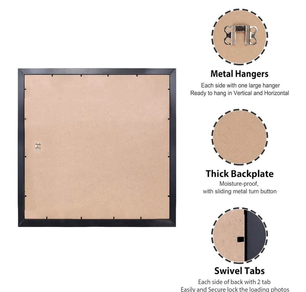 20x20 Picture Frame Black