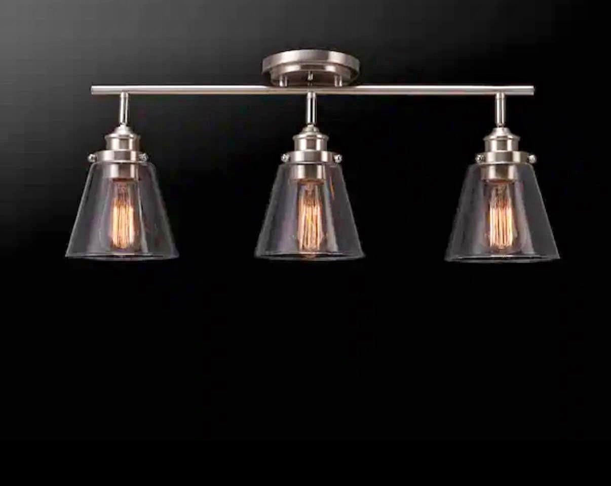 Jackson 2 ft. 3-Light Brushed Nickel Fixed Track Lighting