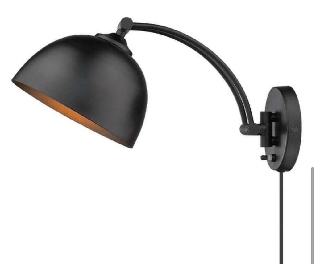 Golden Lighting Rey 8 in. Matte Black Sconce