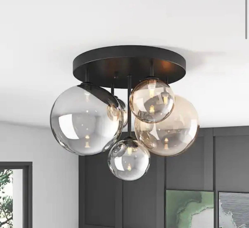 Modern 5-Light Semi Flush Mount Ceiling Light