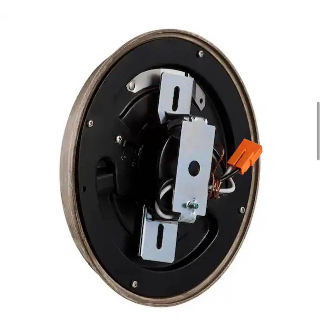 7 in. Gray Wood LED Round Flush Mount Ceiling Light (2-Pack)