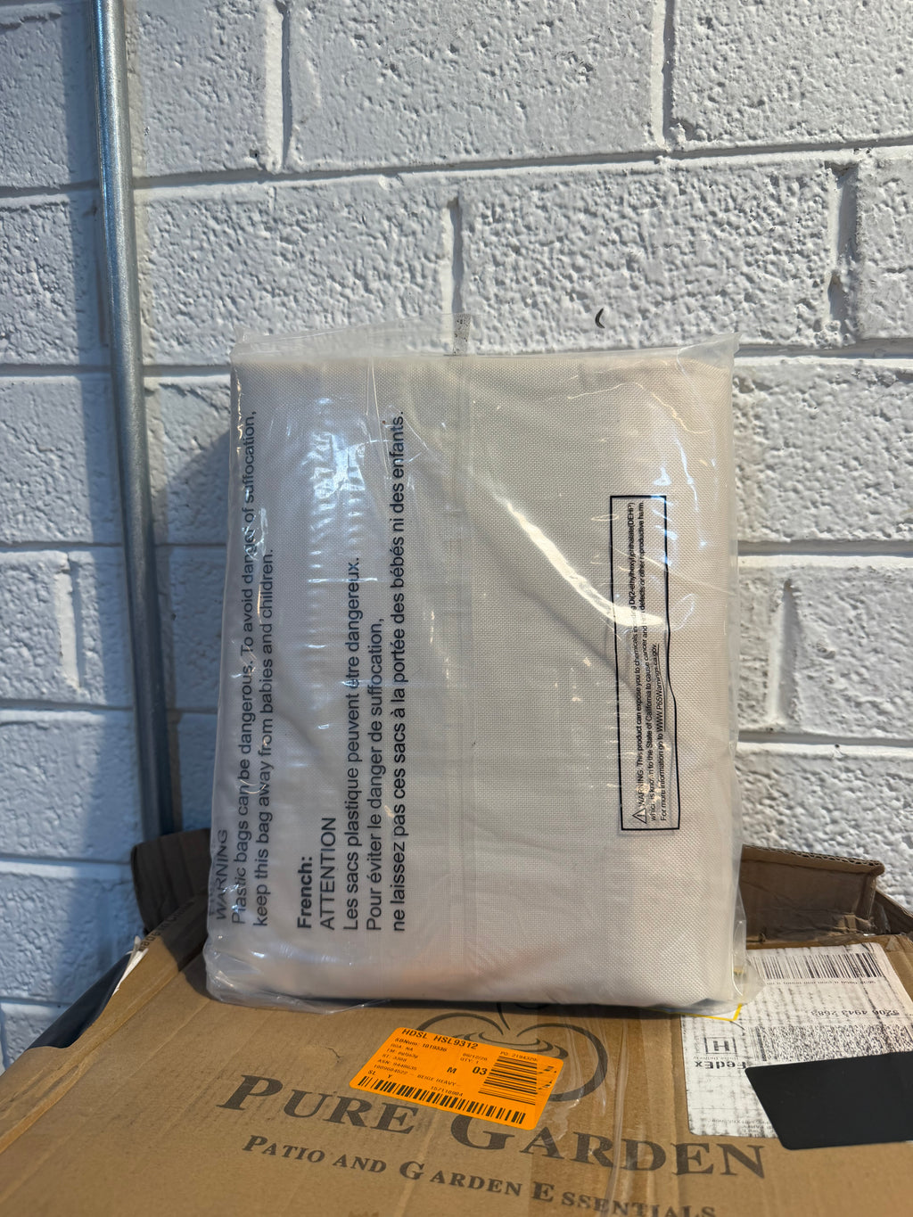 Beige Heavy-Duty Outdoor Couch Cover