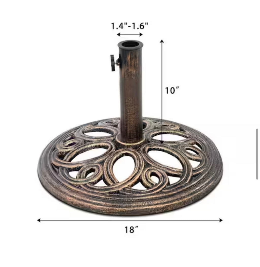 Cast Iron Round Patio Umbrella Base