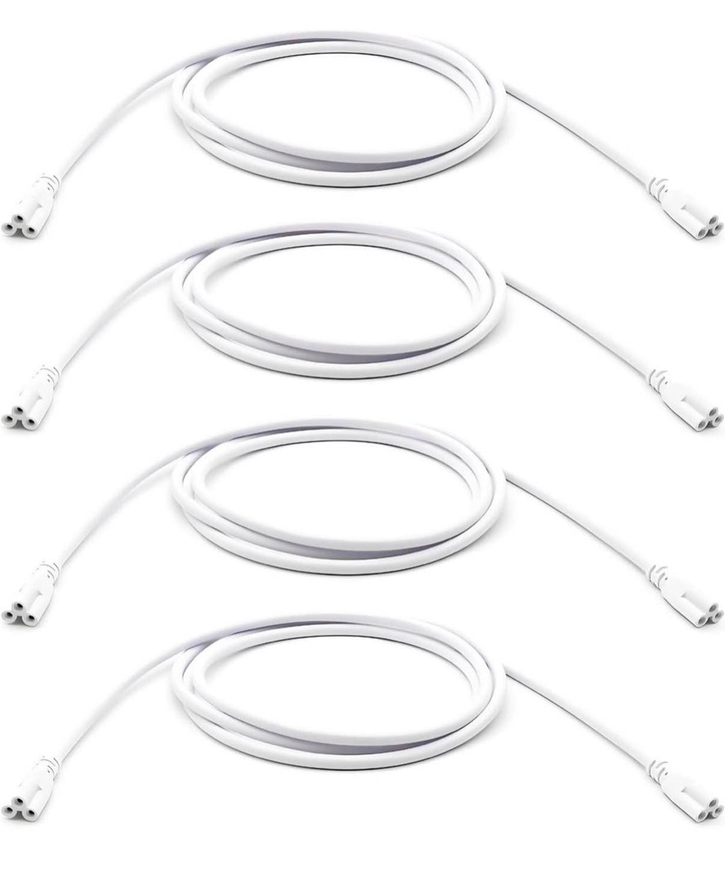 T5 T8 LED Light Plug Extension Cord  with linkable cord pack of 4