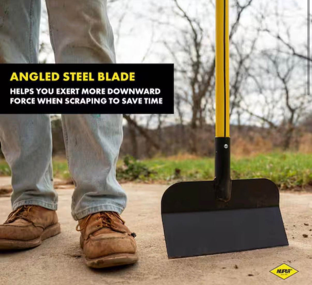 54 in. Fiberglass Handle Multi-Purpose Steel Scraper Shovel