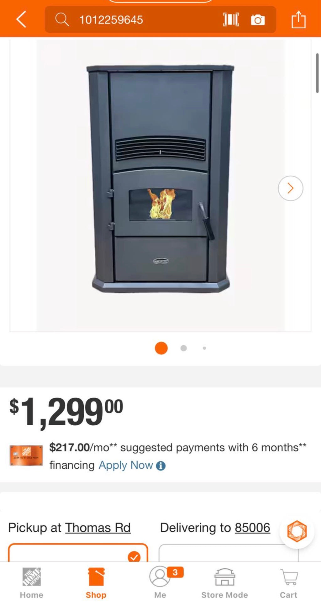 2800 sq. ft. HP42-Alpine Pellet Stove Heating Space ( used not tested)