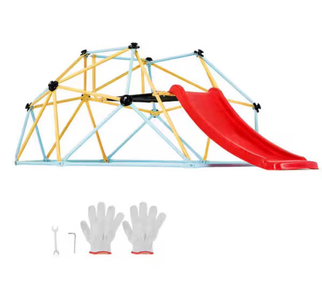 8 ft. Geometric Climbing Dome with slide
