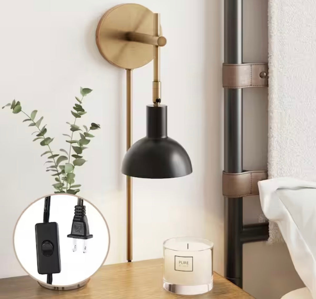 Plugin Wall Sconce Light Fixture