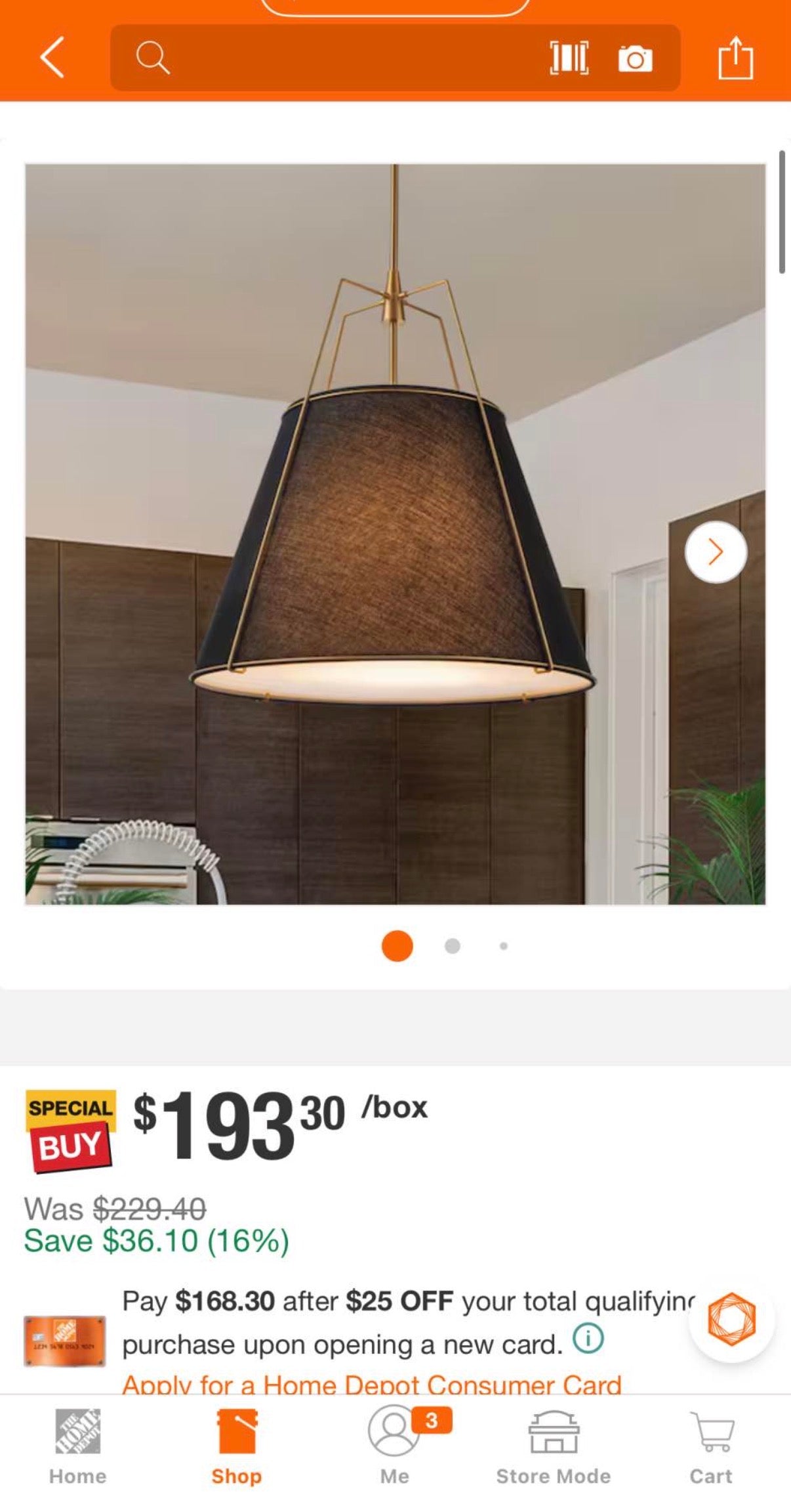 Modern Farmhouse 23.6 in 4-Light Brass Frame Pendant Light