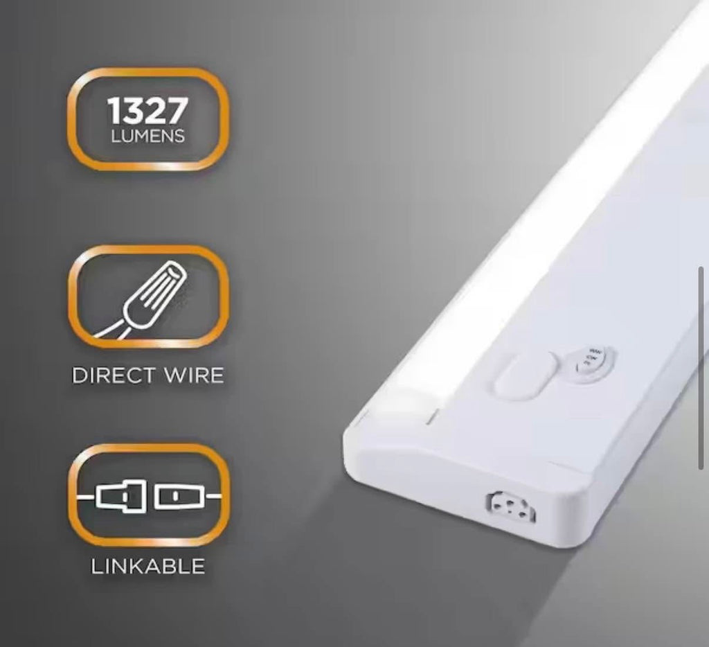 24 in. LED White Under Cabinet Light 3 Color Temperature