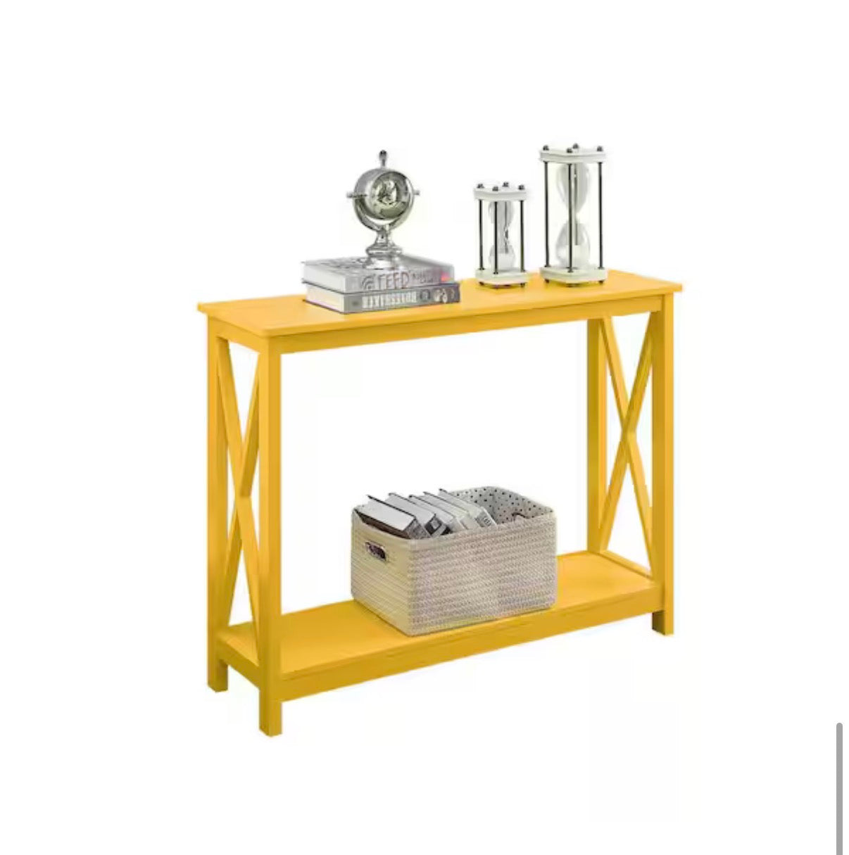 Oxford Yellow Rectangle Wood Console Table