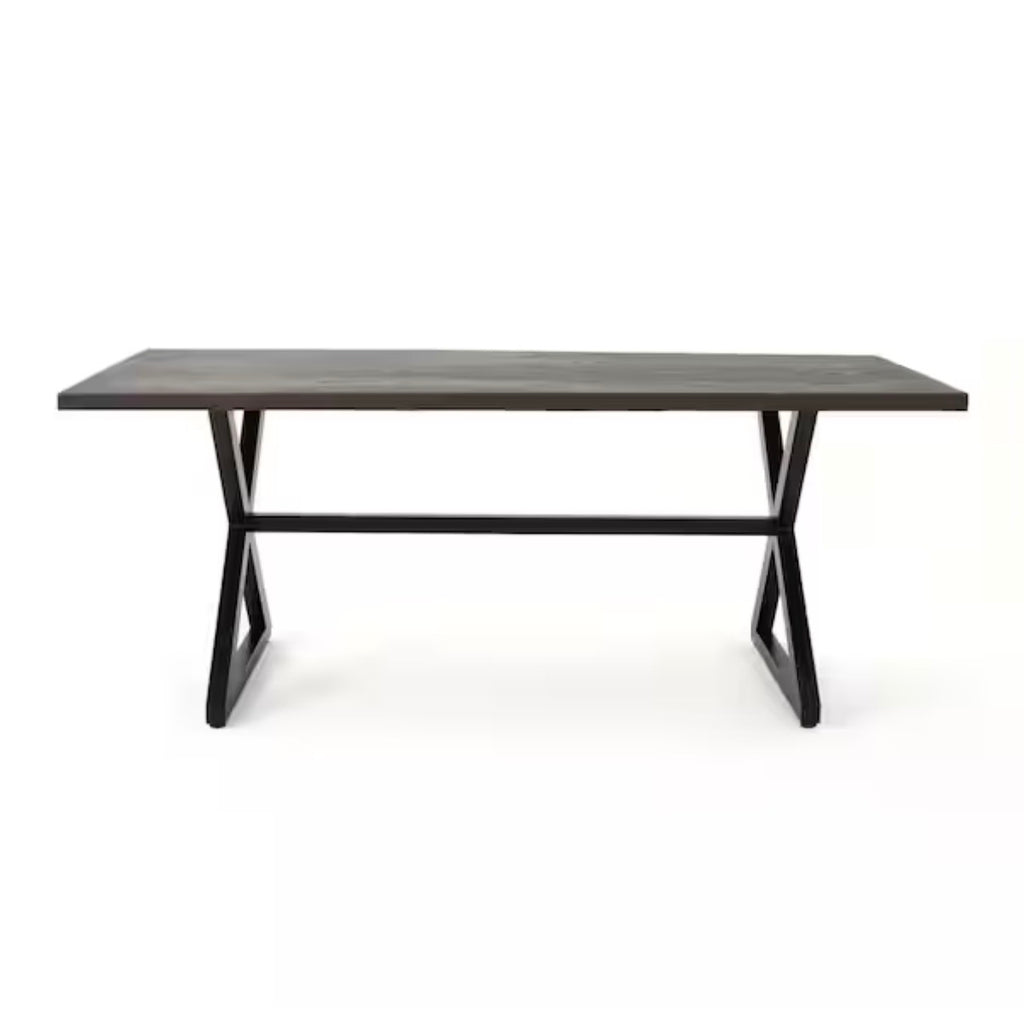 Rolando Brown Metal Outdoor Patio Dining Table