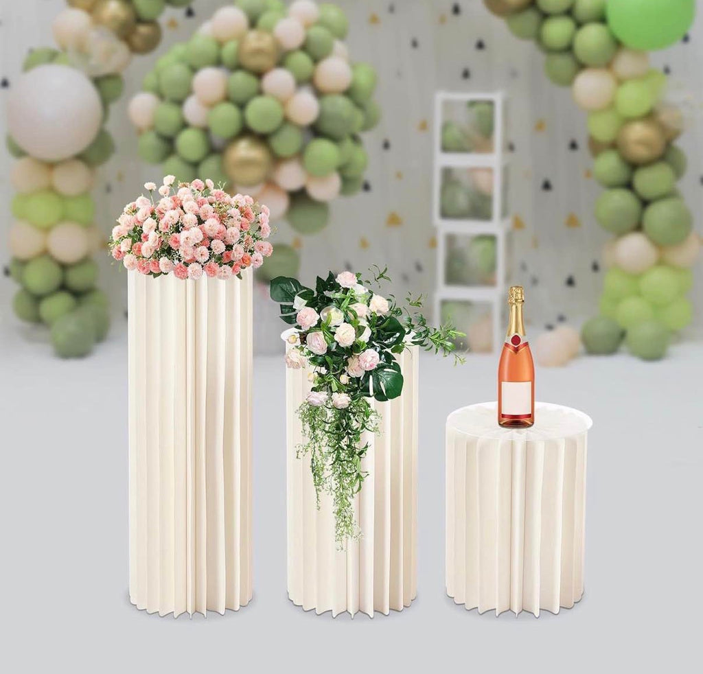 Set of 3 cardboard Cake  And flower stands