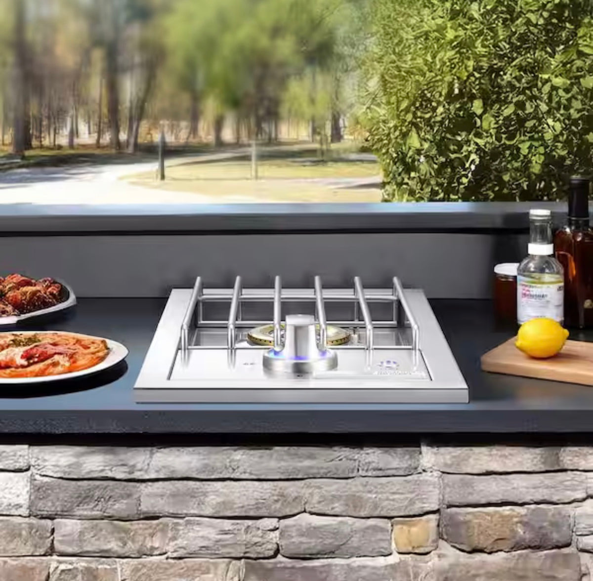 Stainless Steel Built-In 1- Side Burner