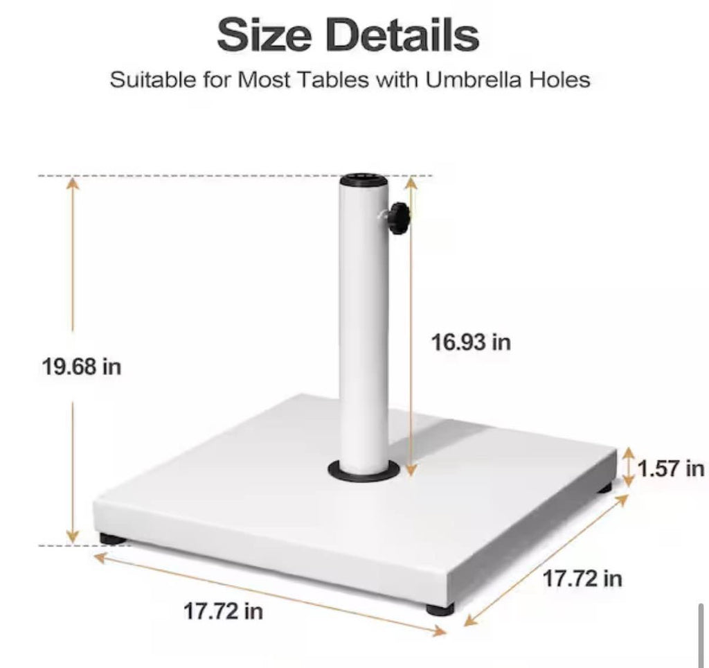 43 lbs. Cement Concrete  Steel  Patio Umbrella Base
