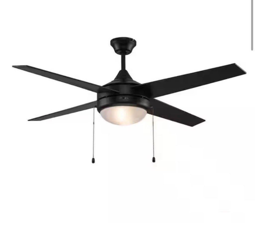 Cappleman 52 in. Indoor Black 2-Light