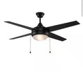 Cappleman 52 in. Indoor Black 2-Light