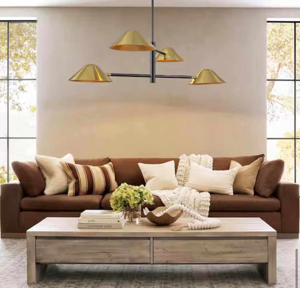 Gainell 4-Light Modern Industrial Gold Linear Sputnik Chandelier