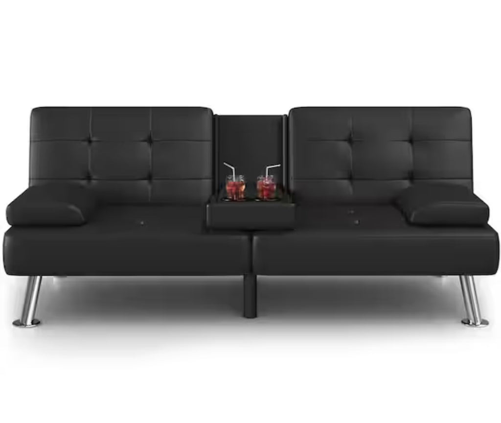 65 in. Convertible Sofa Bed Love Seat ( used )