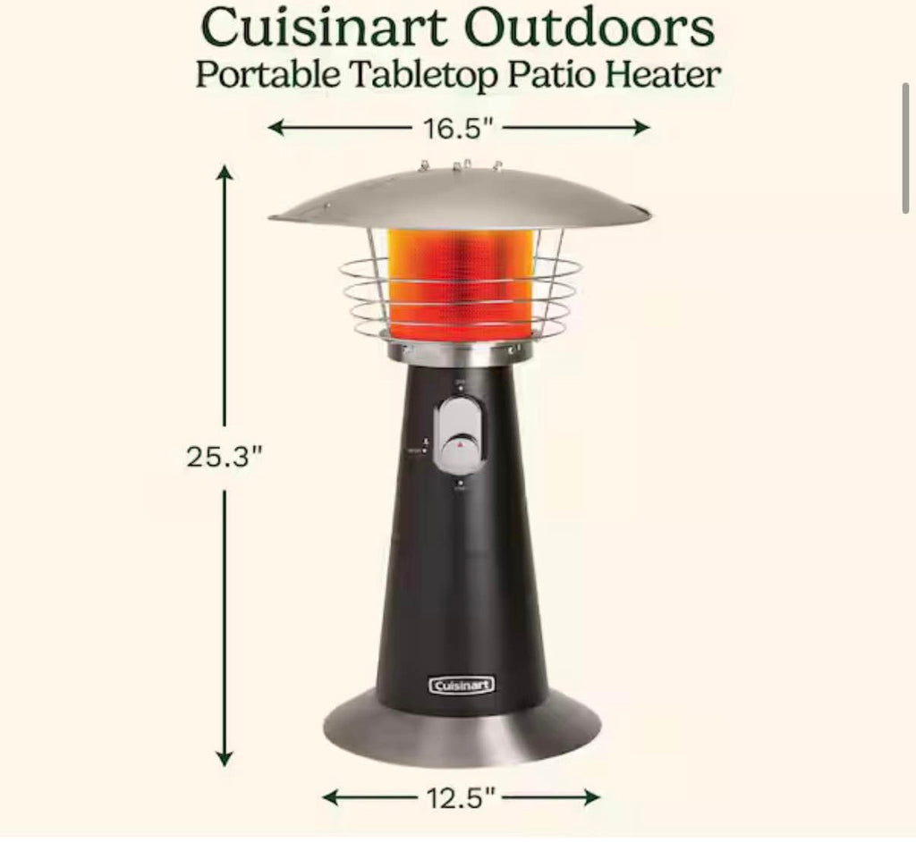11,000 BTU Portable Tabletop Propane Patio Heater