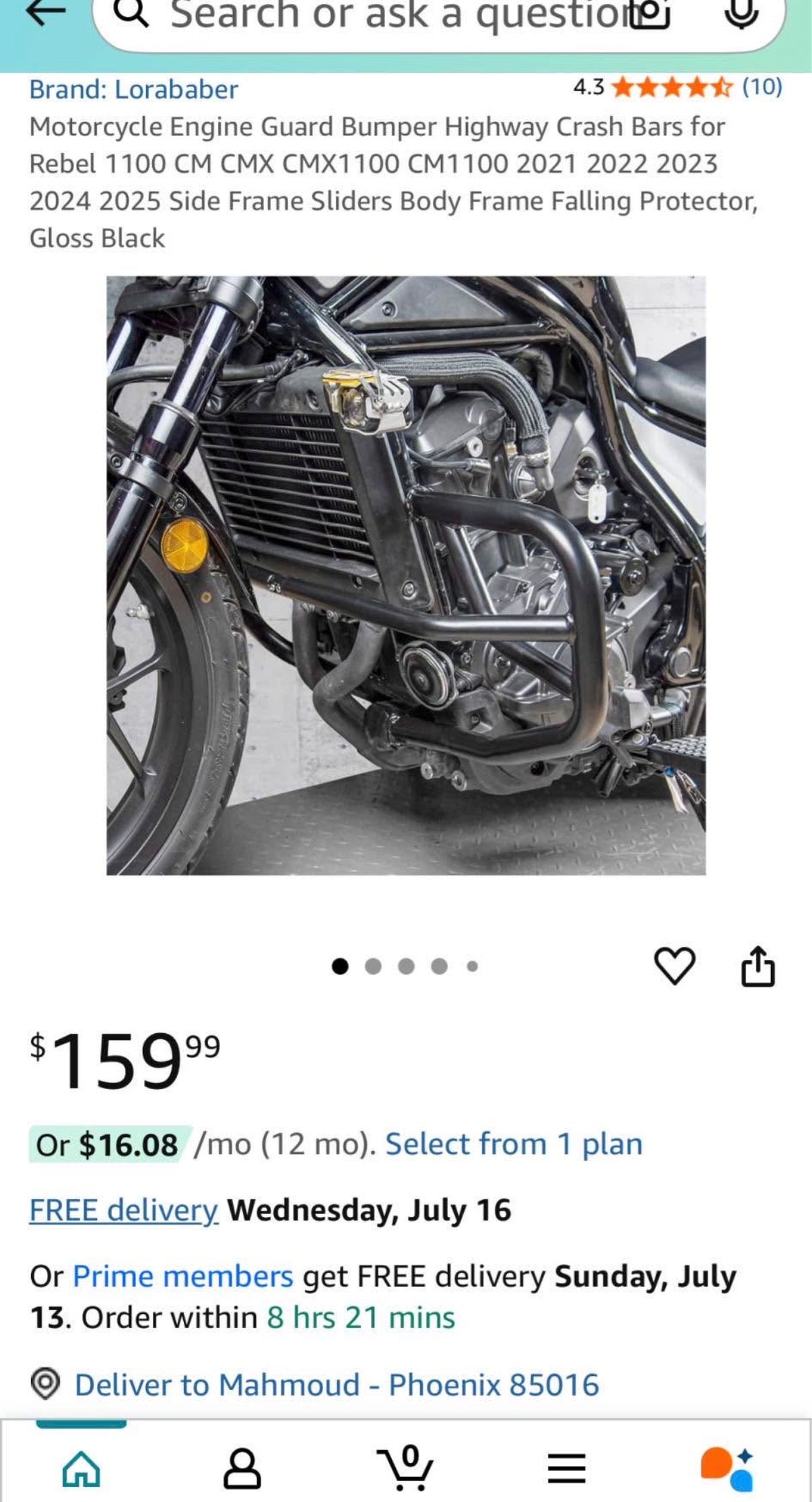 Motorcycle Engine Guard Bumper Highway Crash Bars
