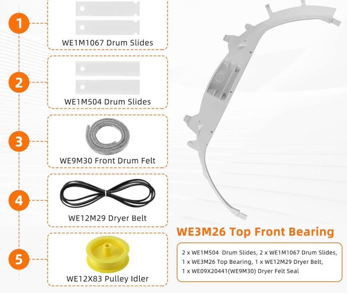 GE Dryer Bearing Kit WE49X20697