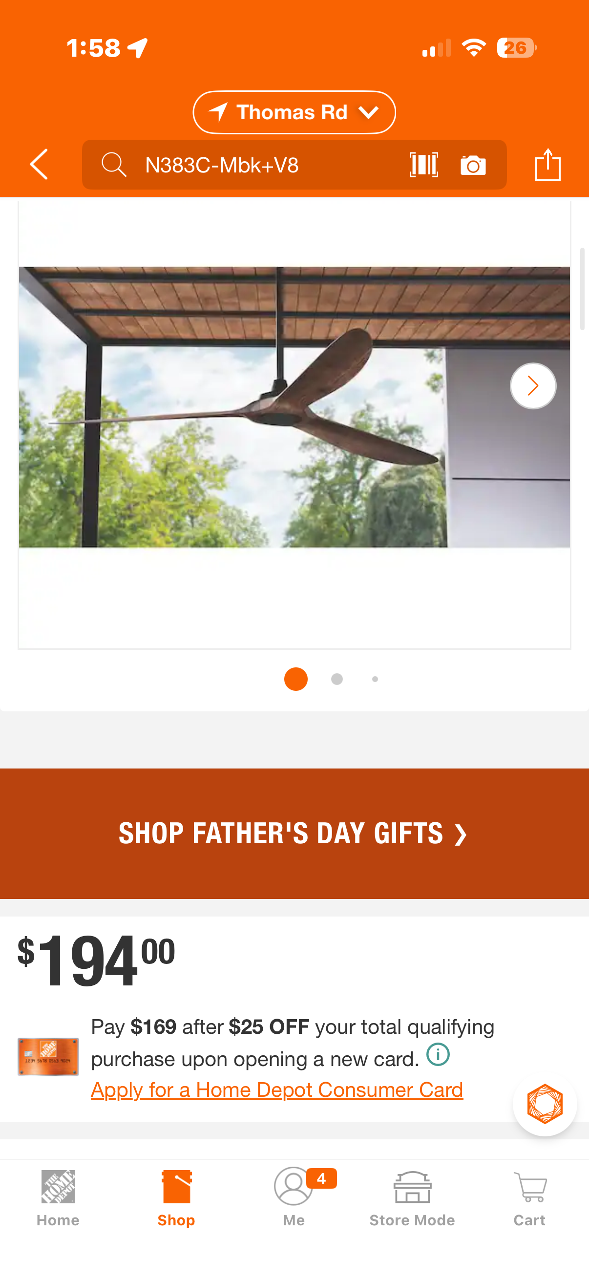 Tager 72 in Smart Indoor/Outdoor Ceiling Fan with Remote