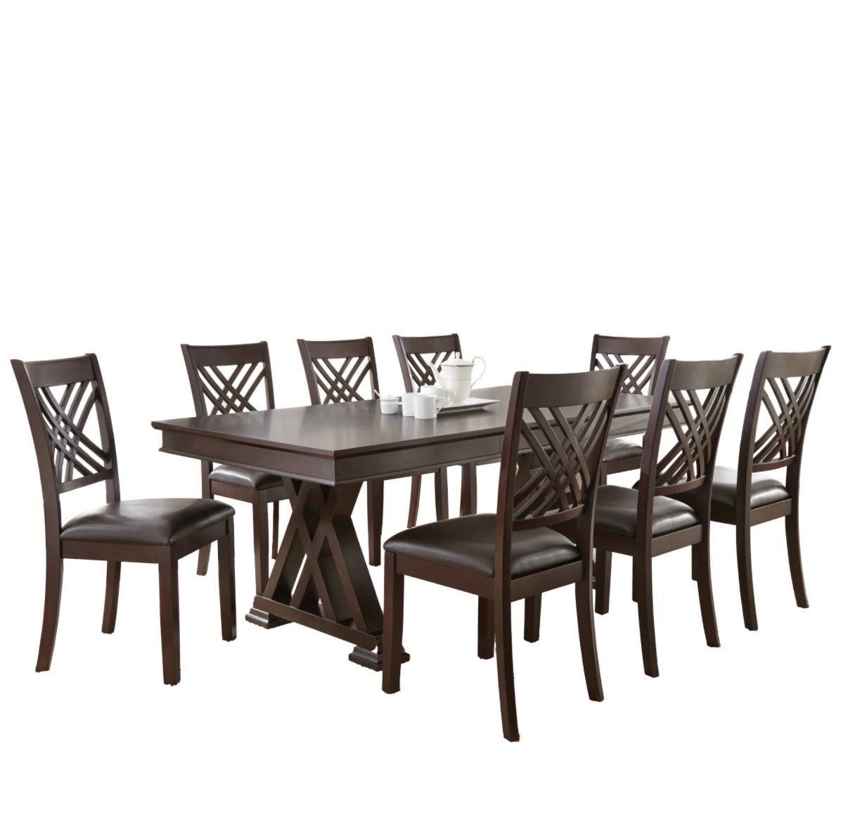 Adrian Espresso Side Chairs (Set of 8)