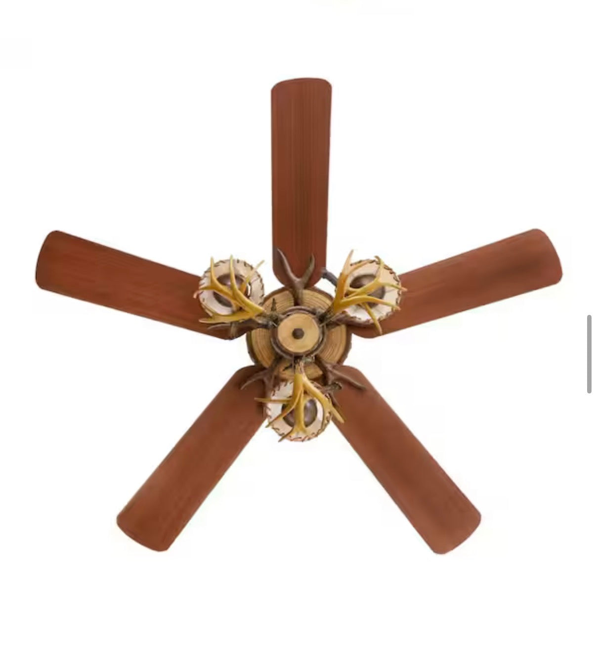 Lodge 52 in. LED Nutmeg Ceiling Fan with Light