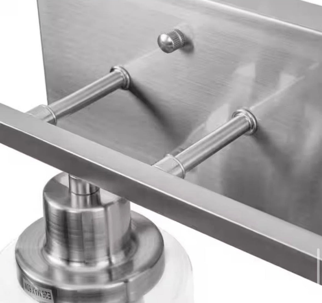 24 in. 3-Light Industrial Brushed Nickel Vanity Light