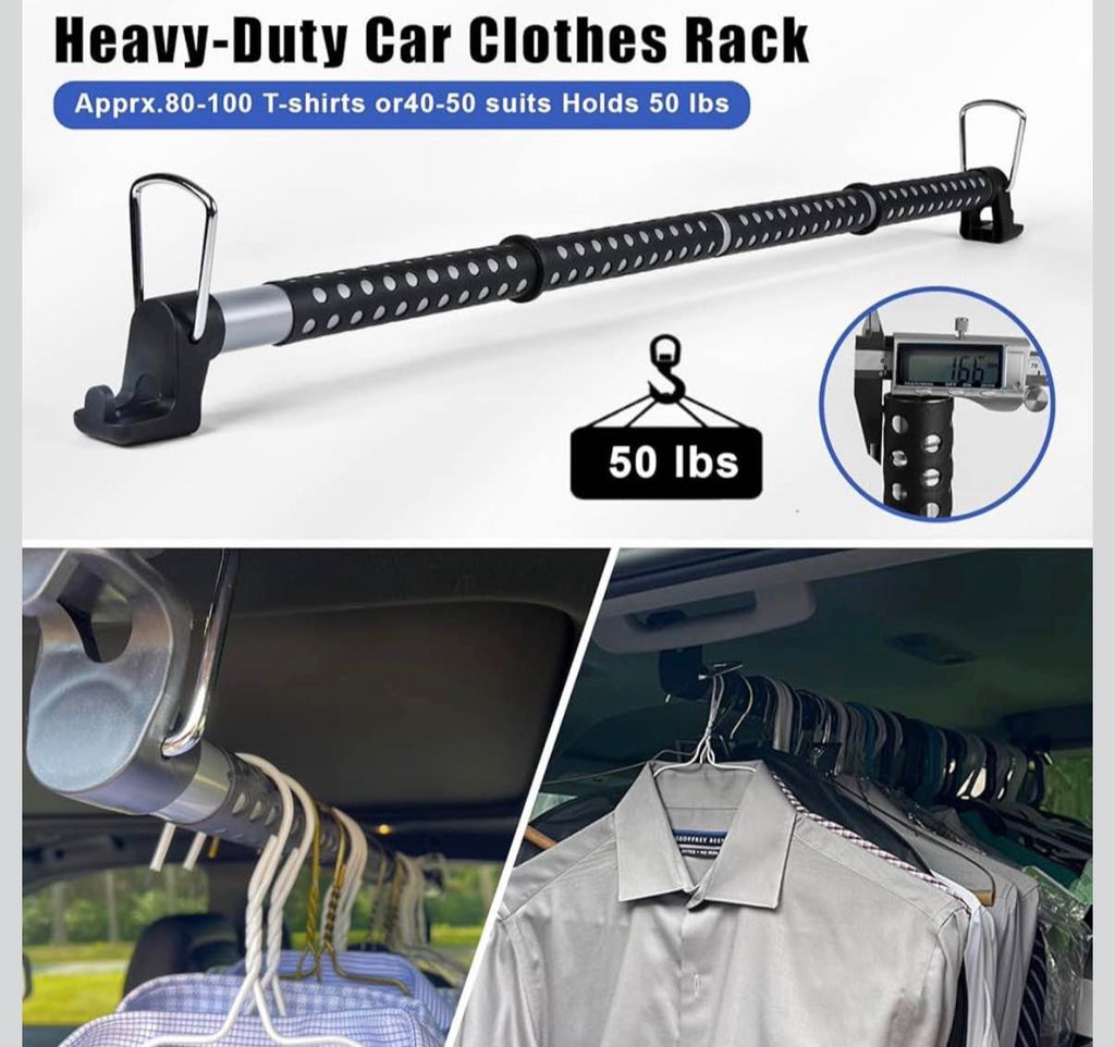Beinhome Rubber Car Clothes Hanger Bar