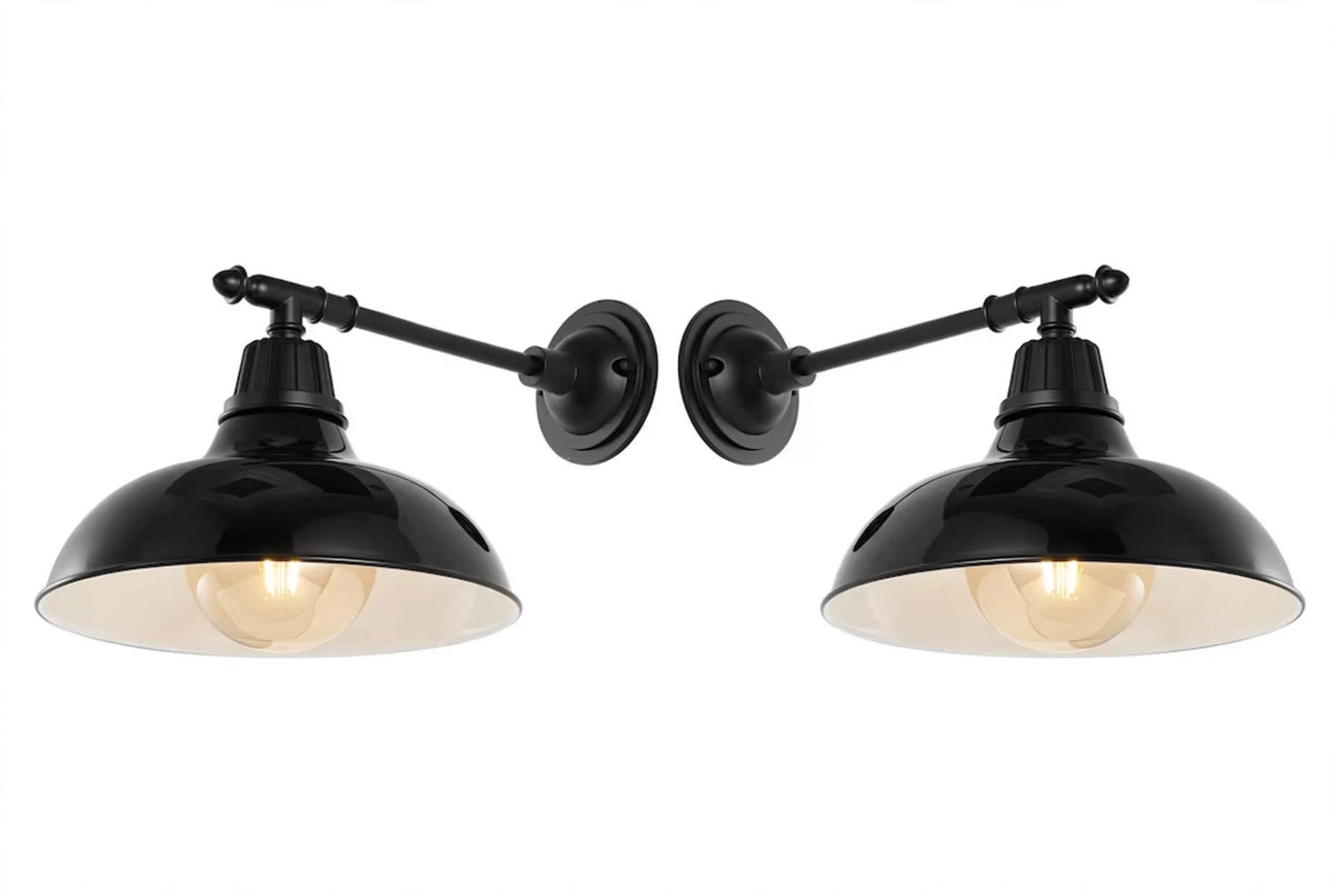 2-Pack Jonathan Y  Wallace Farmhouse Outdoor Sconces