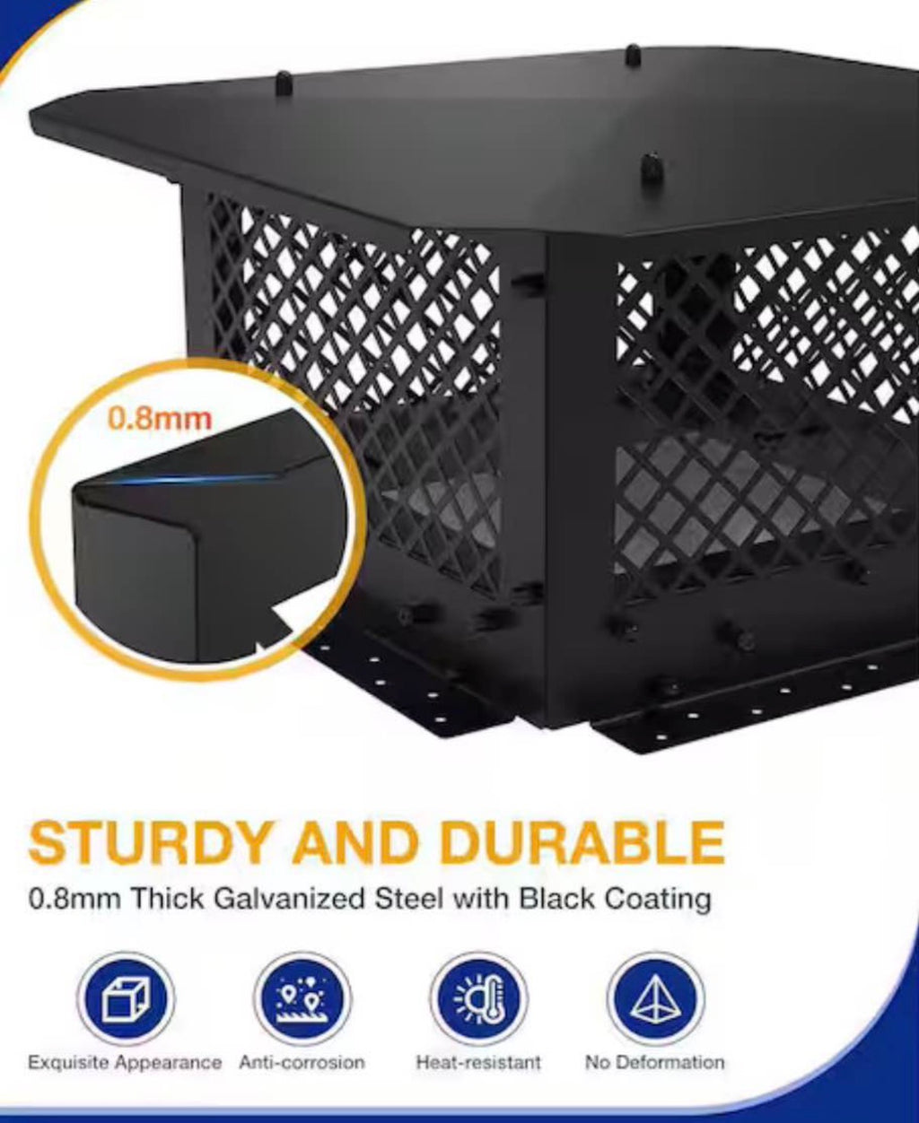 17 in. x 29 in. Fireplace Chimney Cap