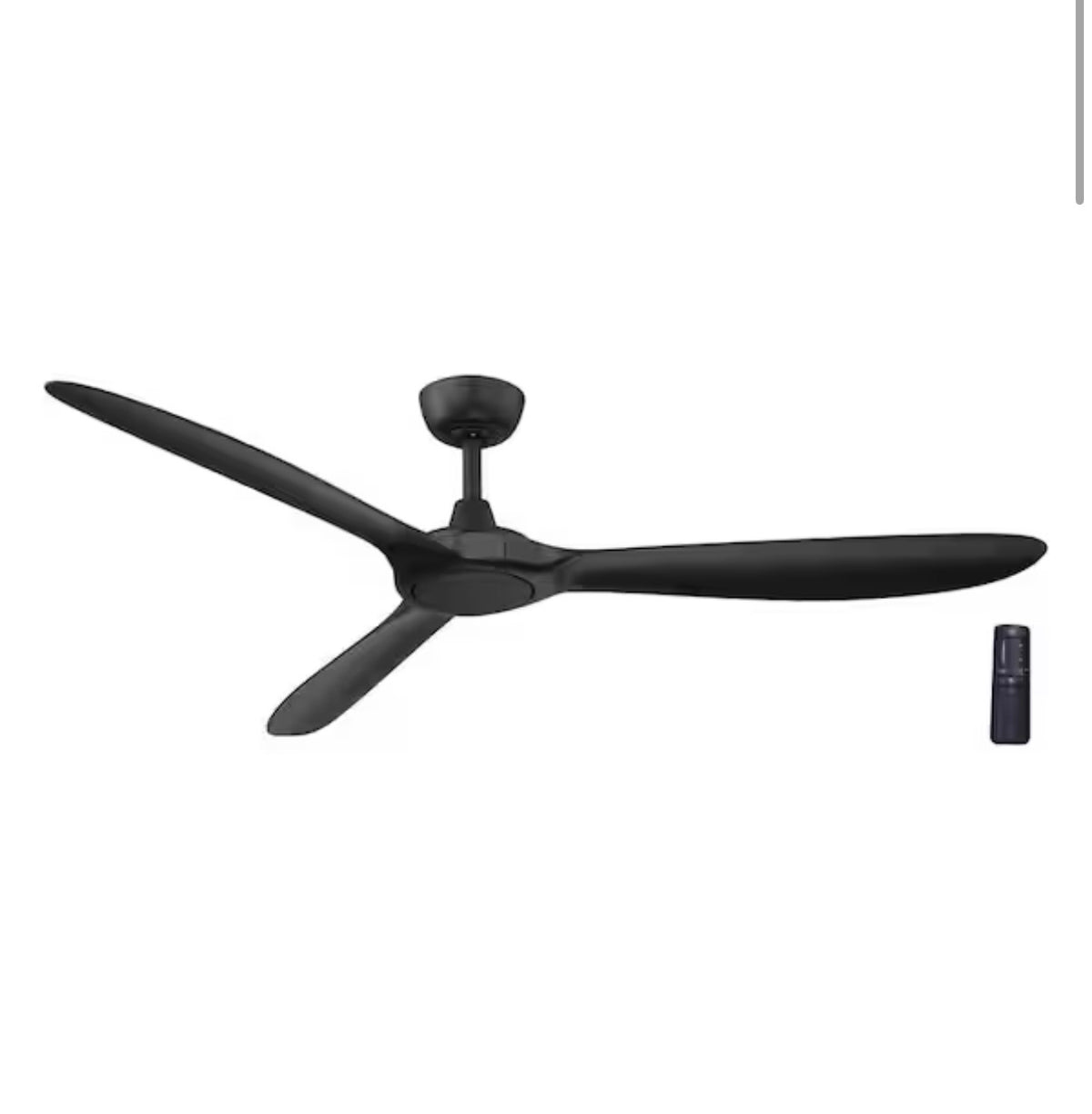 Tager 60 in. Smart Indoor/Outdoor Matte Black Ceiling Fan