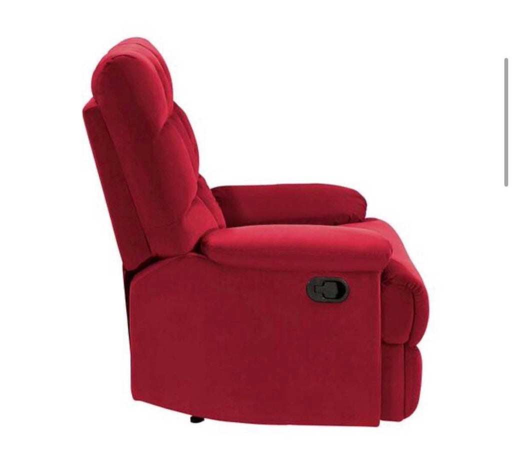 Berenson Red Microfiber Upholstered Manual Recliner