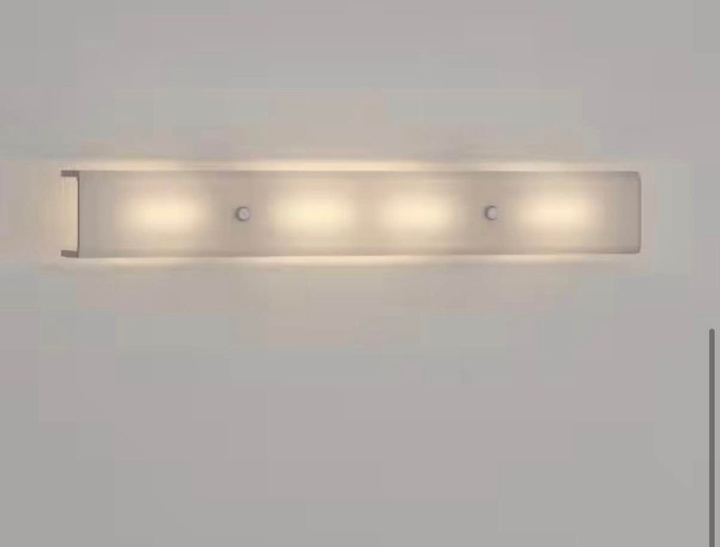 Channel Glass Collection 4-Light White vanity light