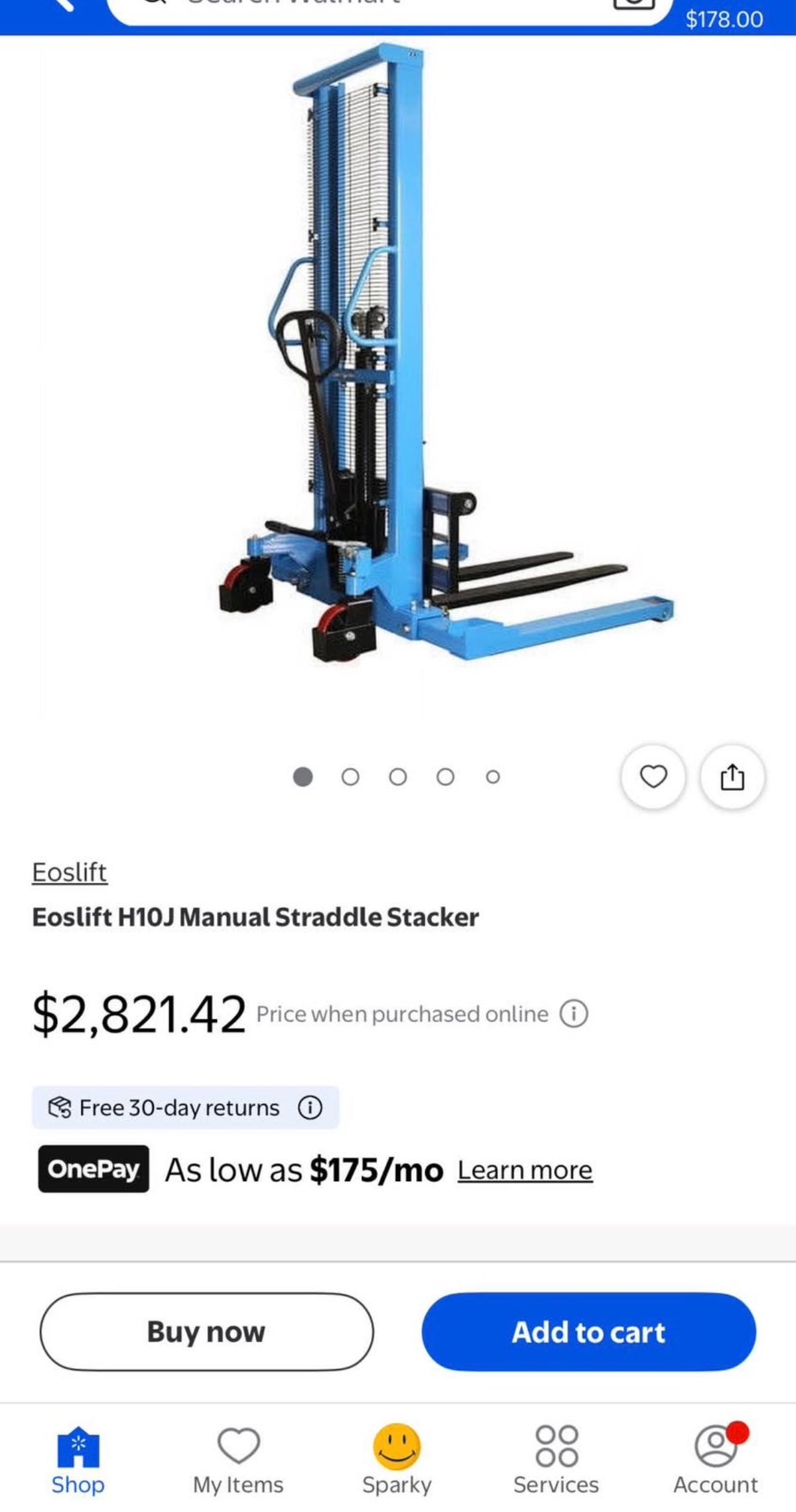 Pallet Truck Stacker 2200 lbs ( minor damage)