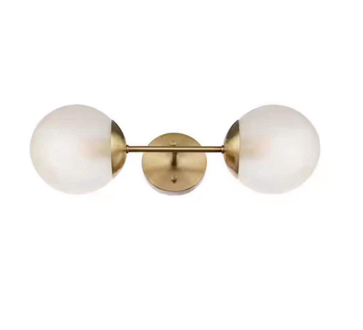 19.5 inches 2-Light Matte Brass Wall Sconce Light
