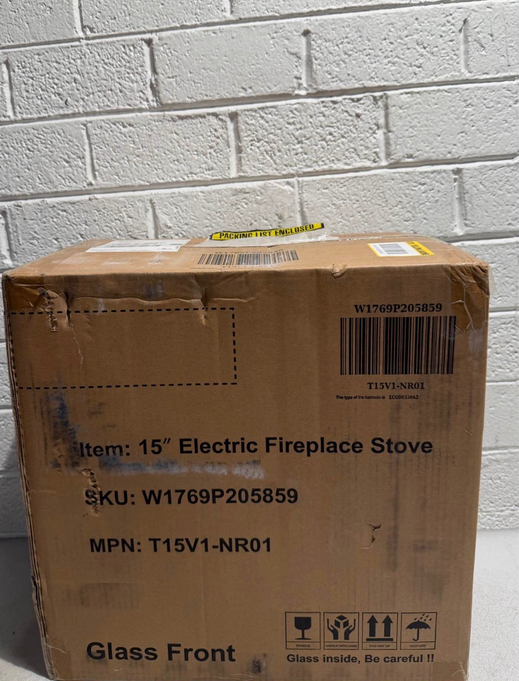 15 in. 400 sq. ft. 3-Sided 3D Flame Electric Stove
