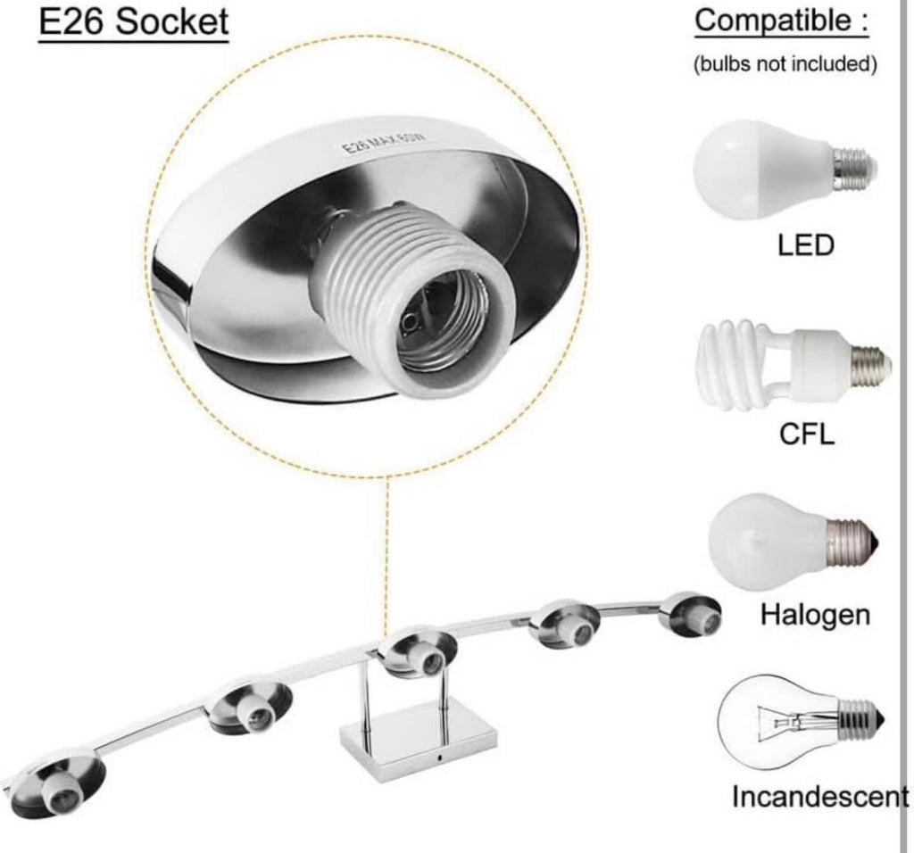 5-Light Modern Chrome Vanity Light Fixture