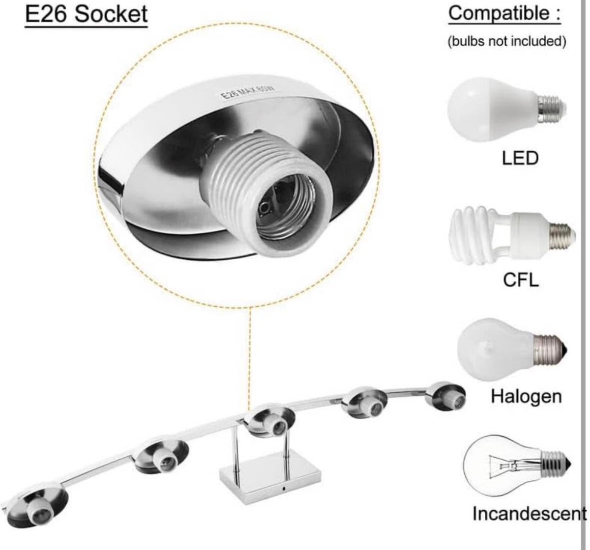 5-Light Modern Chrome Vanity Light Fixture