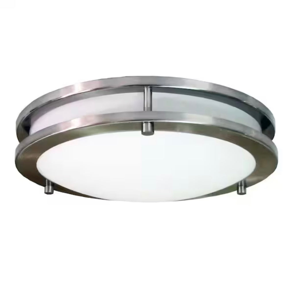 Saturn 2-Light Brushed Nickel Flush Mount