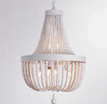 Boho Wood Bead Chandelier