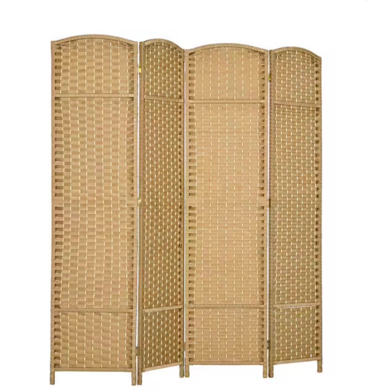 4-Panel Folding Room Divider Privacy Screen