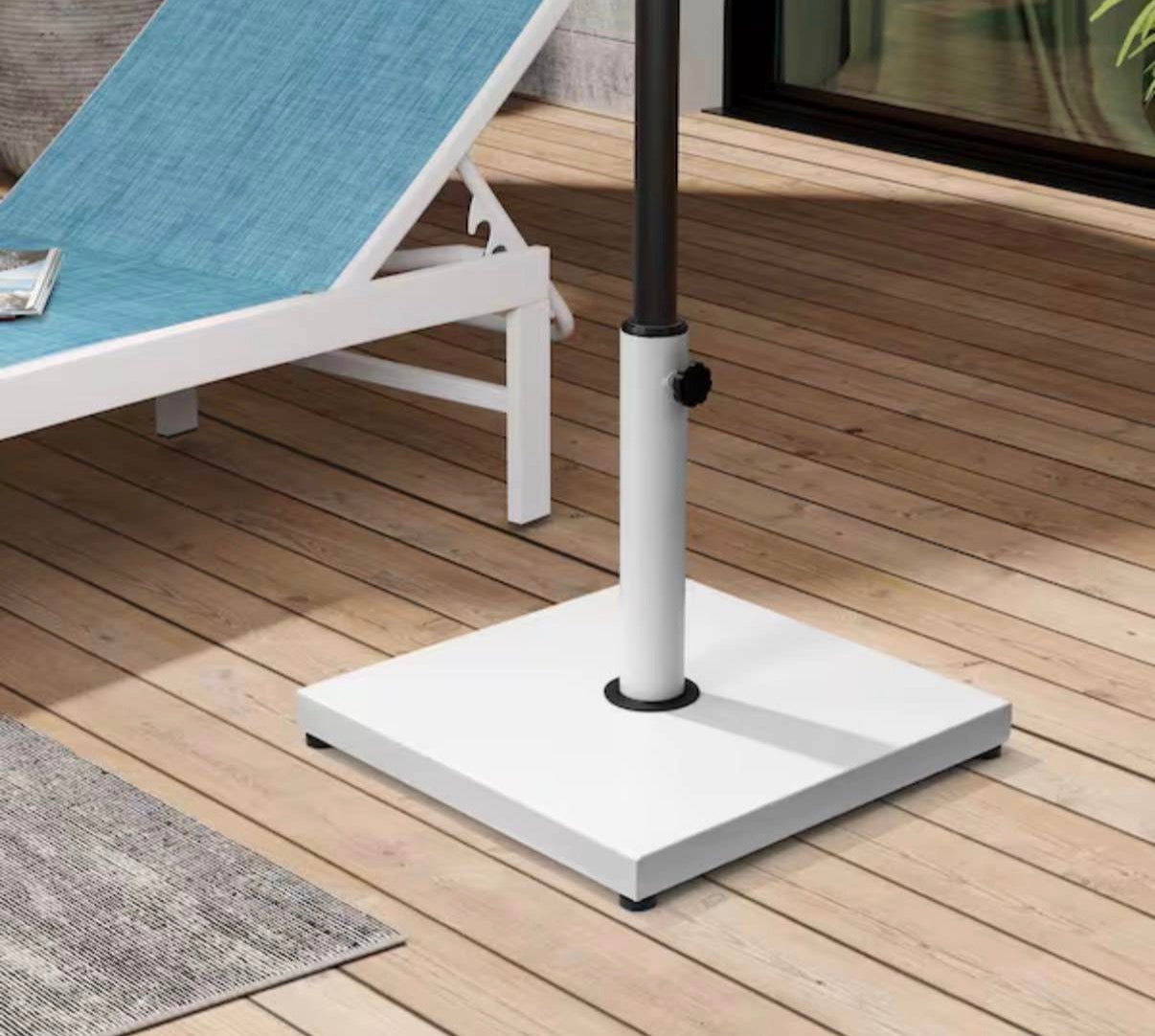 43 lbs. Cement Concrete  Steel  Patio Umbrella Base