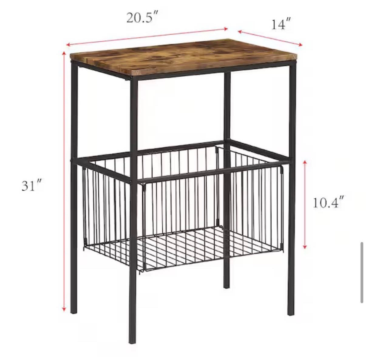 Versatile Side End Table 31" Tall
